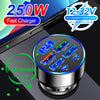 Velev Digital Display 4USB + 2PD Car Charger