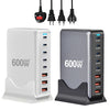 2025 Hot 600W GaN Fast Charger 8 Ports USB C Type C Fast Charging Station PD3.1 Adapters for iPhone 16 15 Samsung Xiaomi Huawei
