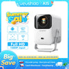 Vevshao A15 Smart Projector Portable Android 13 Projector Dual WiFi Auto Keystone Focus Pocket Beamer Home Meeting Video Cinema