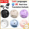 AI Real-Time Language Translator Earbuds 144 Languages Wireless Bluetooth Headphones Voice Translation for Travel & Business
