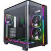 King 95 PRO Dual-Chamber ATX Mid-Tower PC Gaming Case, High-Airflow, Toolless Panels, Sturdy Curved Tempered Glass Front